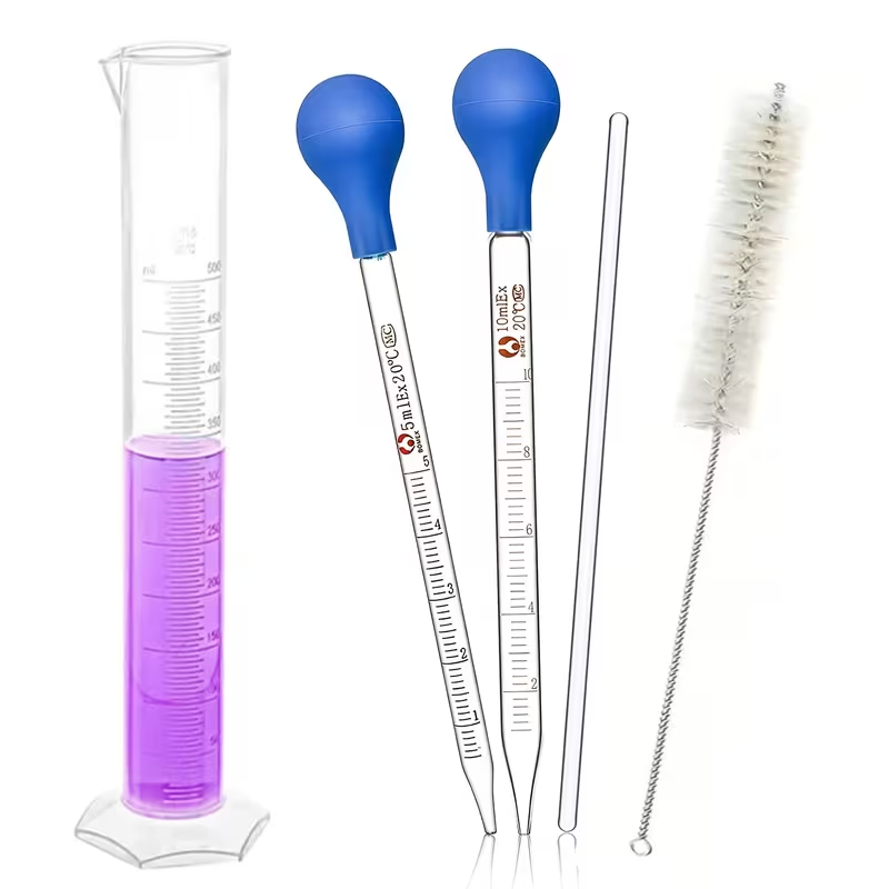 Science Experiment - Un conjunto de pipetas de vidrio