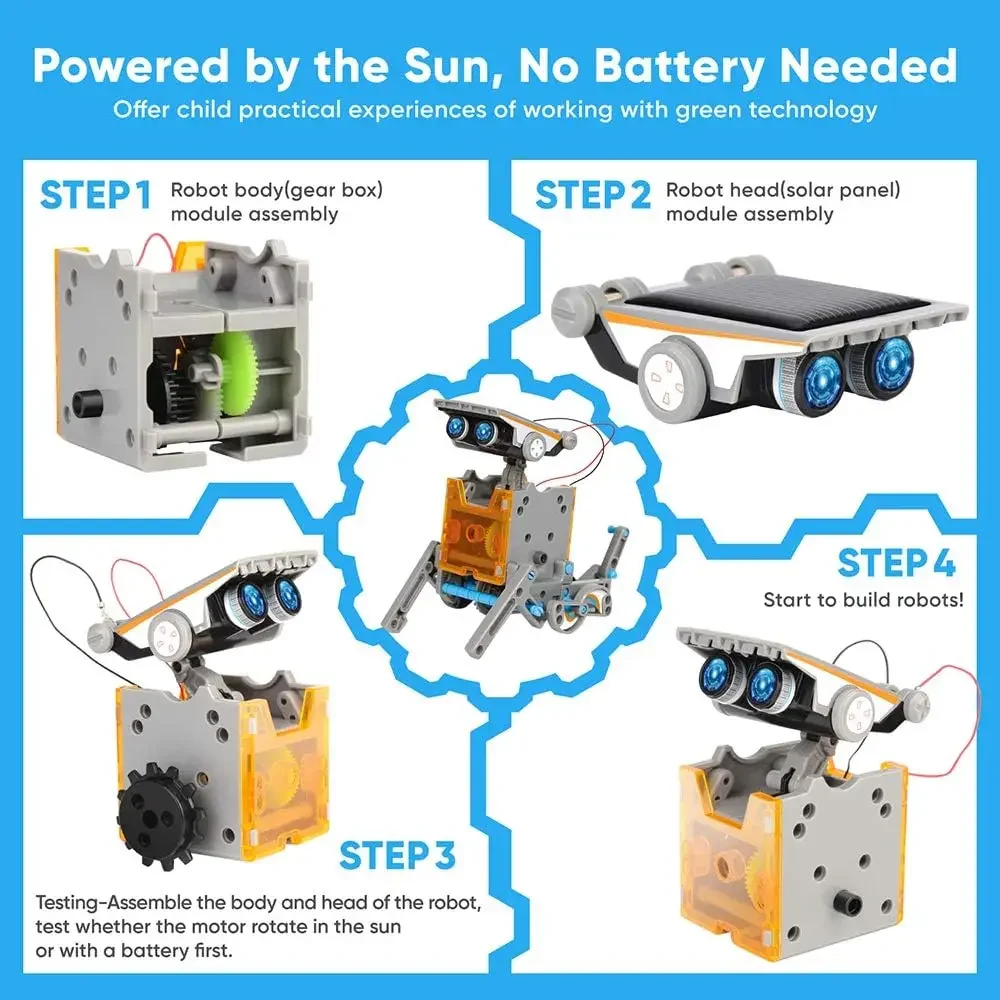 Robot Solar educativo 13 en 1, - Science Project Robot reseña y precio