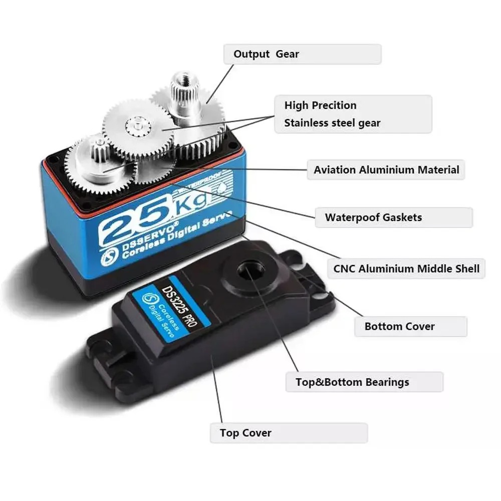 DS3225 Pro 25kg Servo digital  - Robot Arm Motor reseña y precio